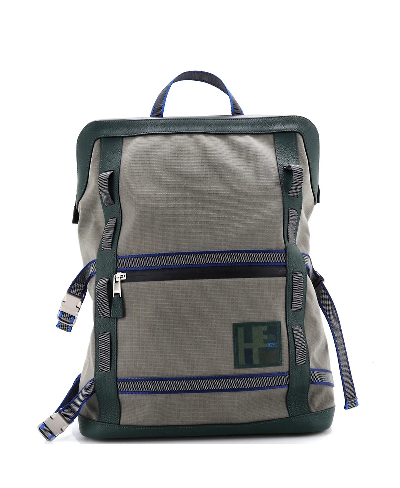 Pre-Owned HERMES Off Piste Backpack Toile with Leather