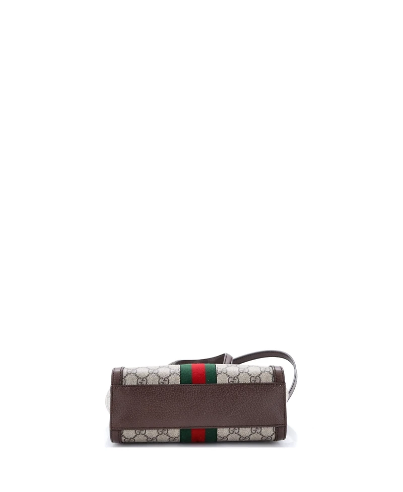 Pre-Owned Gucci Small Ophidia Top Handle Tote Gg Coated Canvas