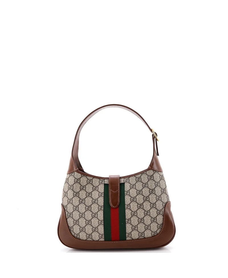Pre-Owned Gucci Small Jackie 1961 Hobo Gg Coated Canvas