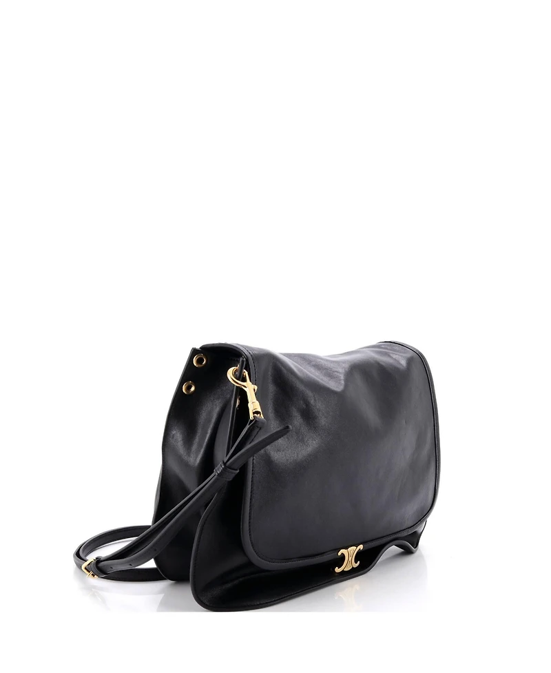 Pre-Owned Celine Large Soft Triomphe Besace Bag Leather