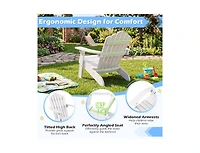 Sugift Set of 2 Kids Hips Outdoor Adirondack Chairs with Tilted High Backrest