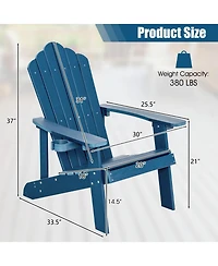 Sugift 2 Piece Adirondack Chair Set with Adult and Kids Outdoor Chairs