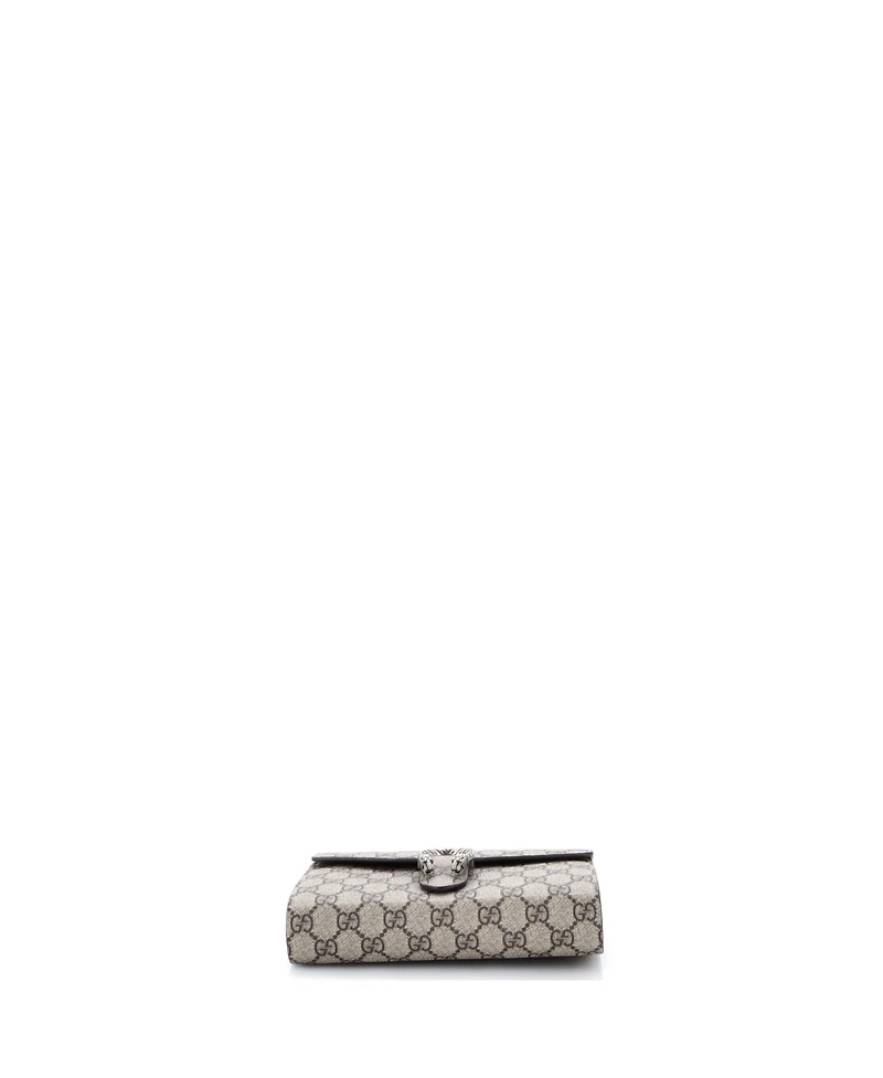 Pre-Owned Gucci Small Dionysus Chain Wallet Gg Coated Canvas