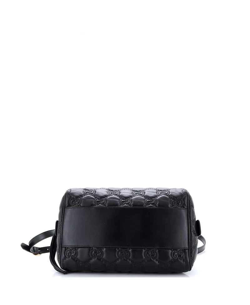 Pre-Owned Gucci Medium Ophidia Convertible Boston Top Handle Bag Gg Matelasse Leather