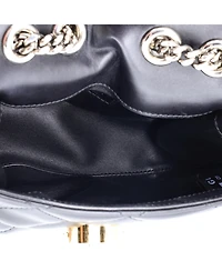 Pre-Owned Gucci Mini Deco Chain Flap Bag Mixed Matelasse Leather