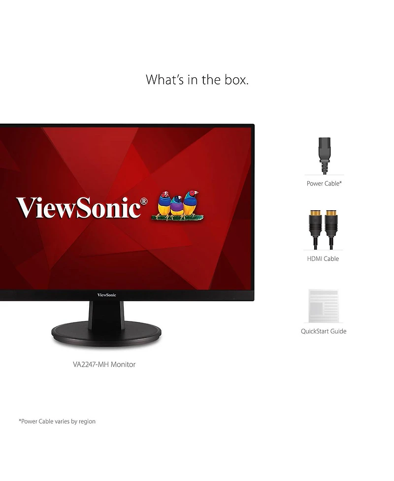 ViewSonic VA2247-mh 22" 16:9 Full Hd Mva Led Monitor, Built-In Speakers