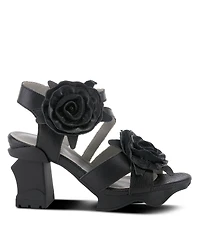 L'Artiste Spring Step Shelly Ankle Strap Sandal with Hand-Painted Vamp