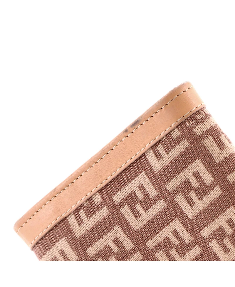 Pre-Owned Fendi Vintage Ff Flap Continental Wallet Zucchino Canvas