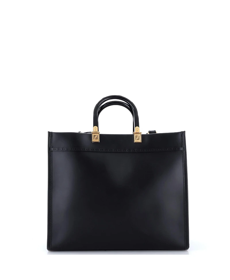 Pre-Owned Fendi Medium x Versace Fendace Convertible Sunshine Shopper Tote Printed Leather
