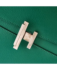 Pre-Owned HERMES Cinhetic Clutch Chevre Mysore