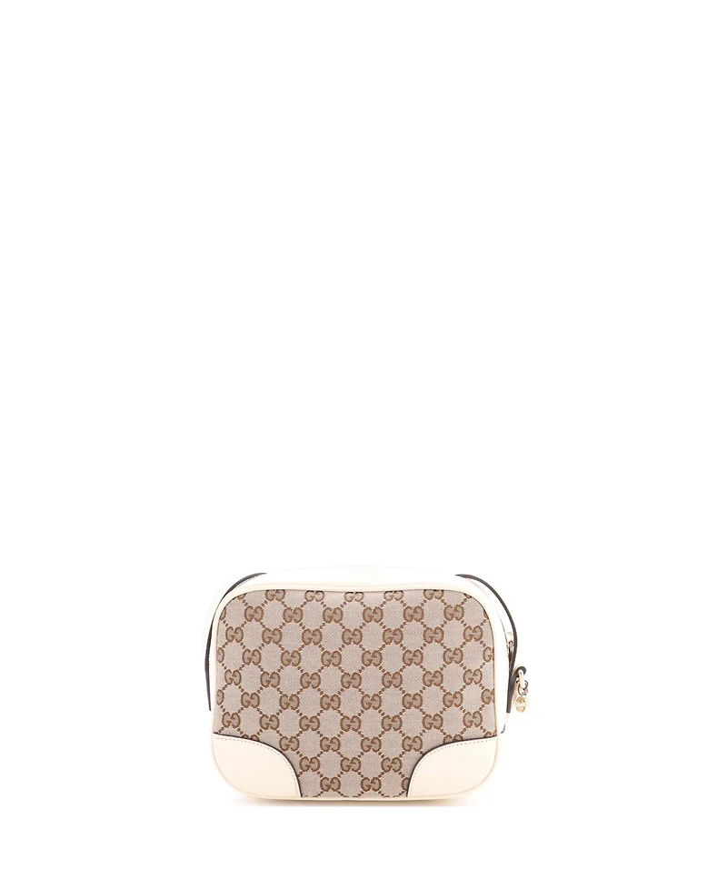 Pre-Owned Gucci Mini Bree Disco Crossbody Bag Gg Canvas with Leather