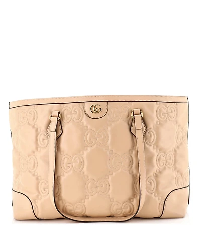 Pre-Owned Gucci Medium Ophidia Open Tote Gg Matelasse Leather