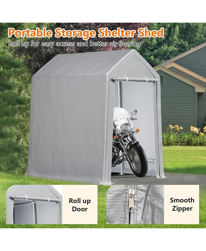 gaomon Portable Shed Outdoor Motorcycle Covers Storage Shelter, Heavy Duty Storage Shed