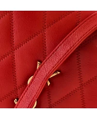 Pre-Owned Saint Laurent Small Angie Chain Shoulder Bag Quilted Leather