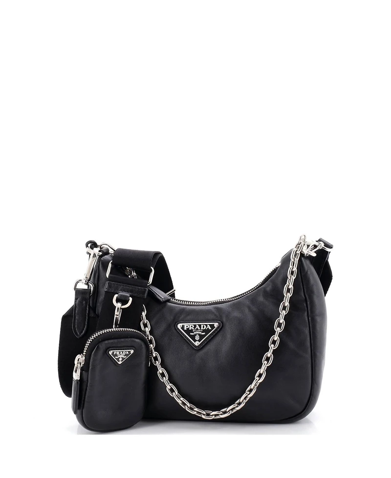 Pre-Owned Prada Small Re-Edition 2005 Shoulder Bag Nappa Leather