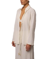 Jluxlabel Women's Unwind Tie-Front Blouse