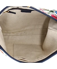Pre-Owned Gucci Medium Jackie Hobo Flora Canvas with Leather