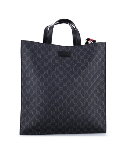 Pre-Owned Gucci Tall Convertible Soft Open Tote Gg Coated Canvas