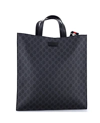 Pre-Owned Gucci Tall Convertible Soft Open Tote Gg Coated Canvas