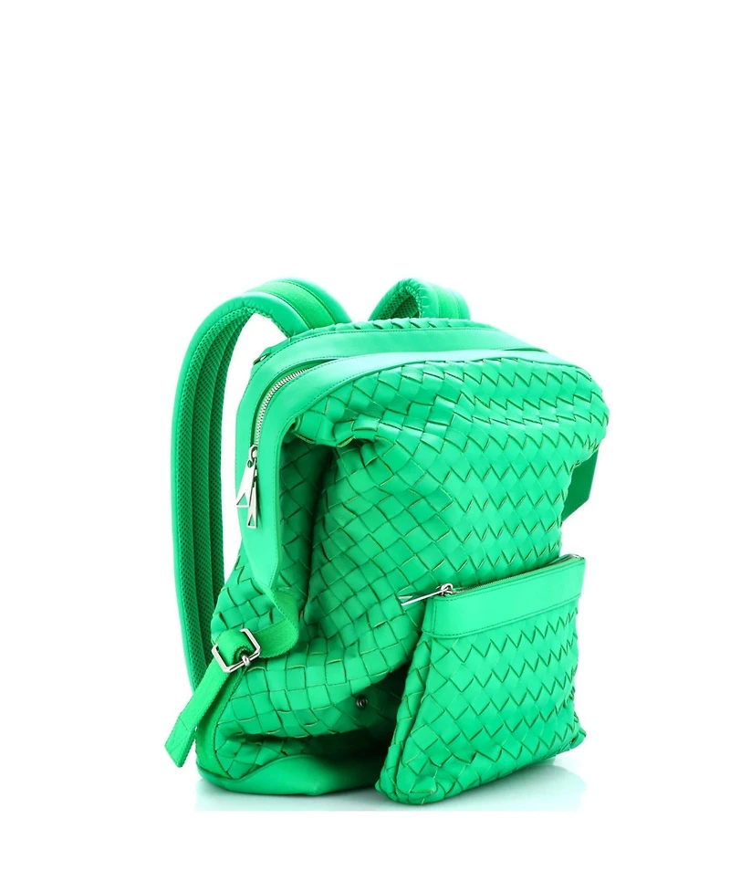 Pre-Owned Bottega Veneta Large Front Pocket Backpack Intrecciato Nappa