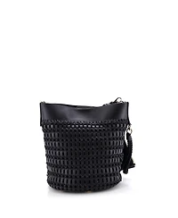 Pre-Owned Salvatore Ferragamo The Studio Bucket Bag Woven Leather