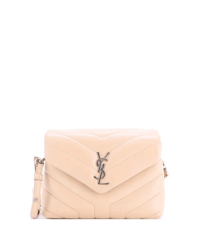 Pre-Owned Saint Laurent Toy Loulou Shoulder Bag Matelasse Chevron Leather