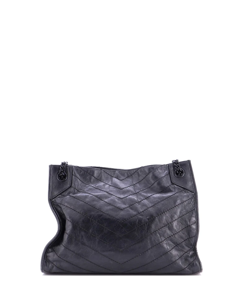 Pre-Owned Saint Laurent Medium Niki Shopping Tote Matelasse Chevron Leather