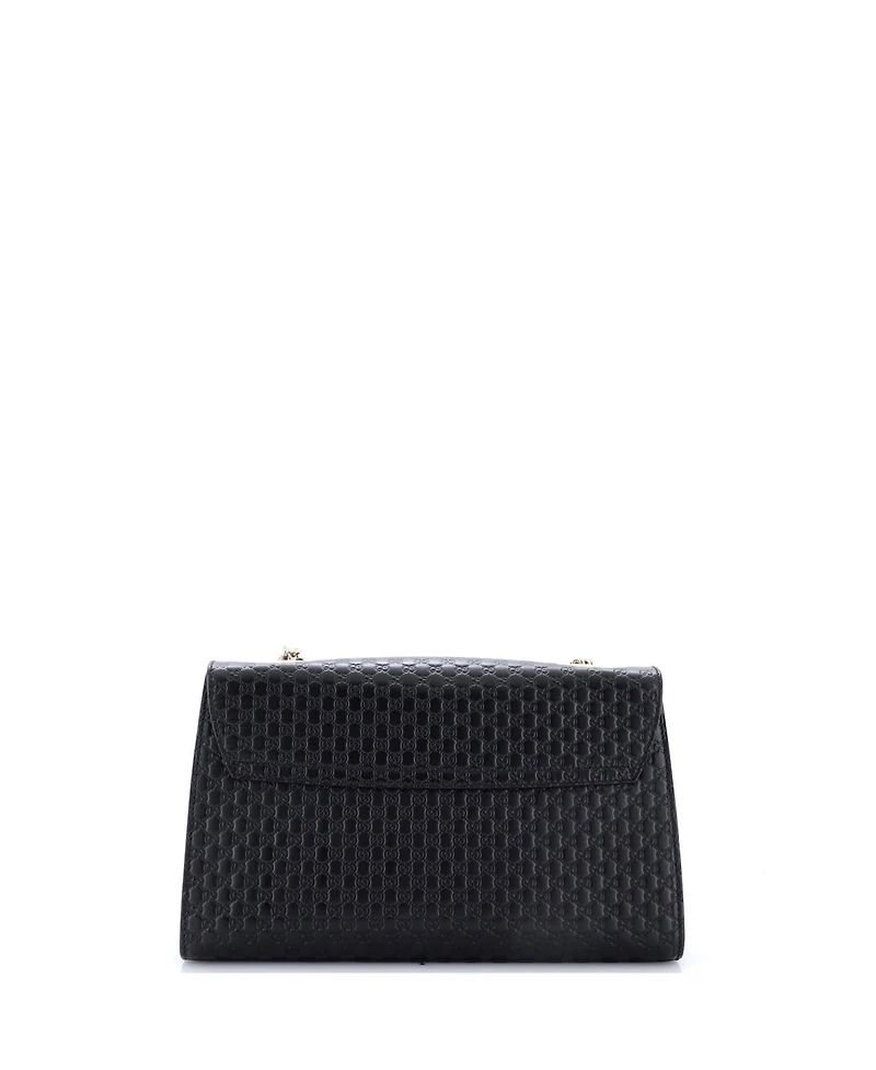 Pre-Owned Gucci Medium Emily Chain Flap Bag Microguccissima Leather