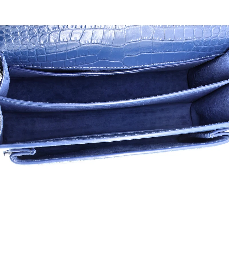 Pre-Owned Saint Laurent Medium Sunset Crossbody Bag Embossed Leather