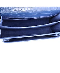 Pre-Owned Saint Laurent Medium Sunset Crossbody Bag Embossed Leather