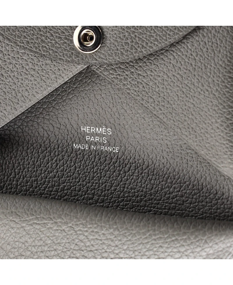 Pre-Owned HERMES Calvi Duo Card Holder Evercolor