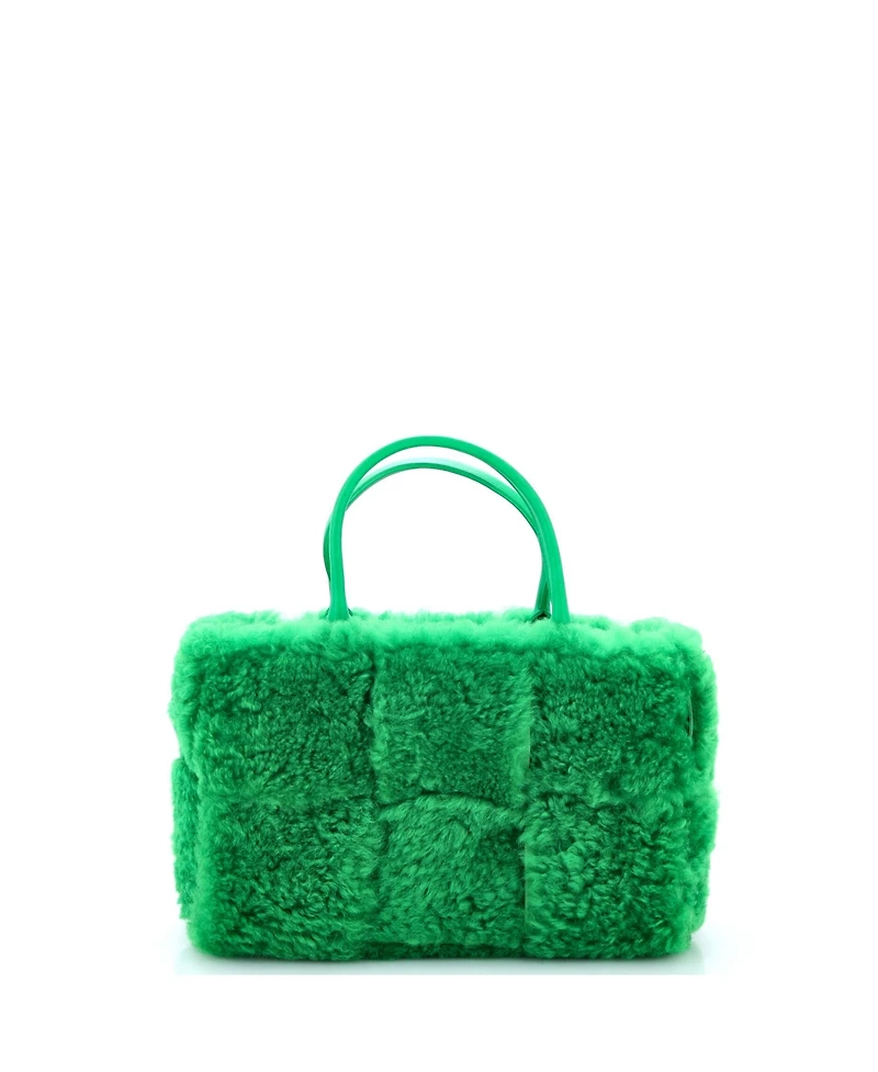 Pre-Owned Bottega Veneta Small Arco Tote Intrecciato Shearling