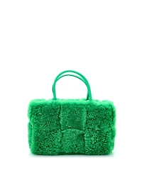 Pre-Owned Bottega Veneta Small Arco Tote Intrecciato Shearling