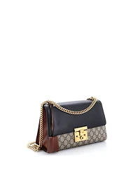 Pre-Owned Gucci Medium Padlock Shoulder Bag Gg Coated Canvas and Leather