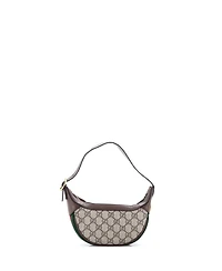 Pre-Owned Gucci Mini Ophidia Half Moon Bag Gg Coated Canvas