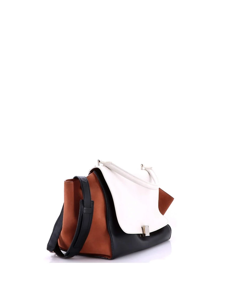 Pre-Owned Celine Medium Tricolor Trapeze Bag Leather