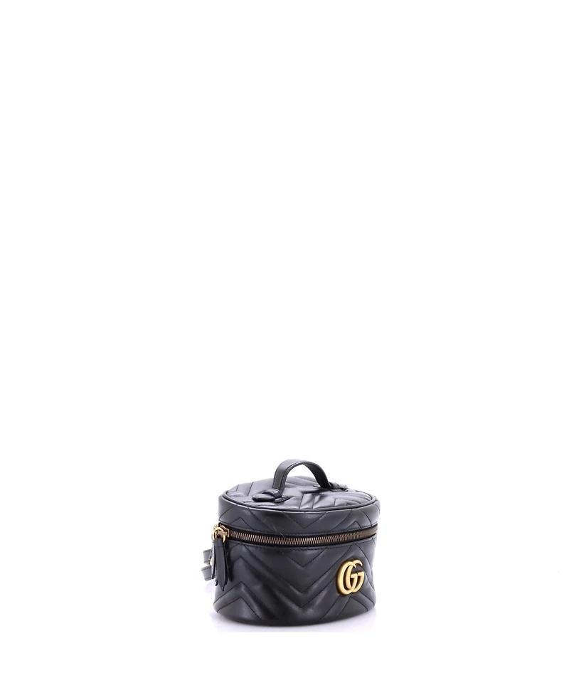Pre-Owned Gucci Mini Gg Marmont Vanity Backpack Matelasse Leather