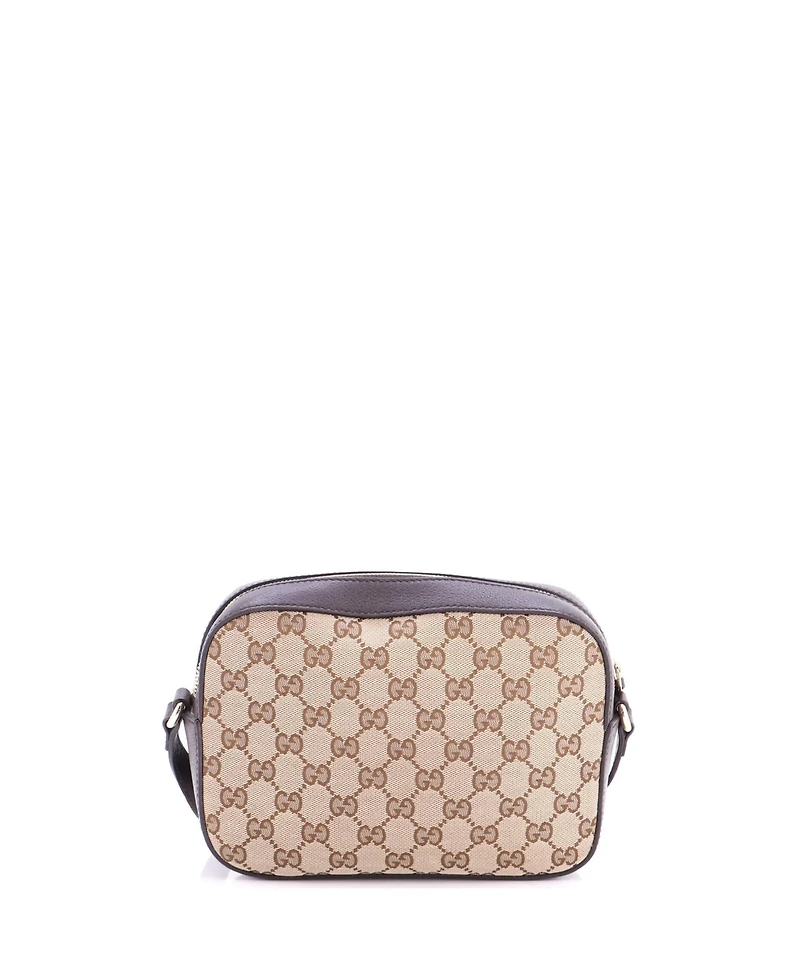 Pre-Owned Gucci Bee Web Camera Bag Gg Canvas