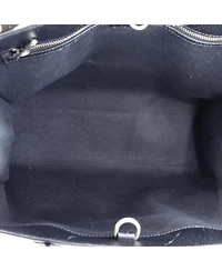 Pre-Owned Gucci Tall Interlocking G Patch Web Strap Convertible Tote Printed Gg Coated Canvas