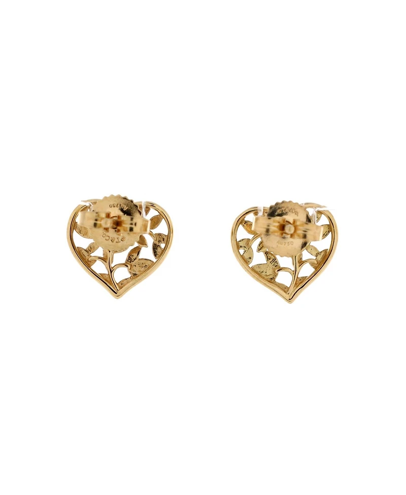 Pre-Owned Tiffany & Co Paloma Picasso Olive Leaf Heart Stud Earrings