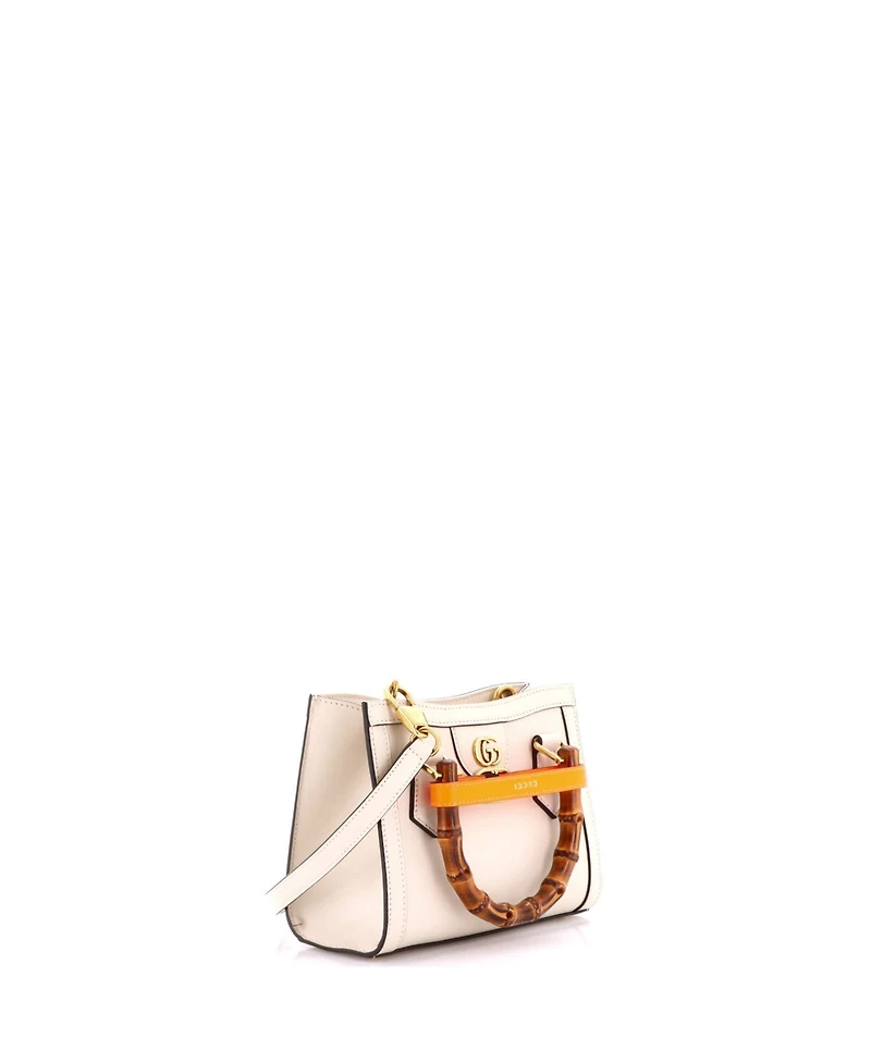 Pre-Owned Gucci Mini Diana Nm Bamboo Handle Tote Leather