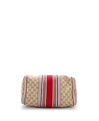 Pre-Owned Gucci Medium Vintage Web Boston Bag Gg Canvas
