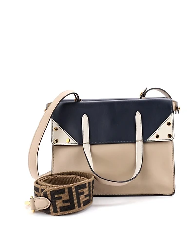 Pre-Owned Fendi Small Flip Tote Leather
