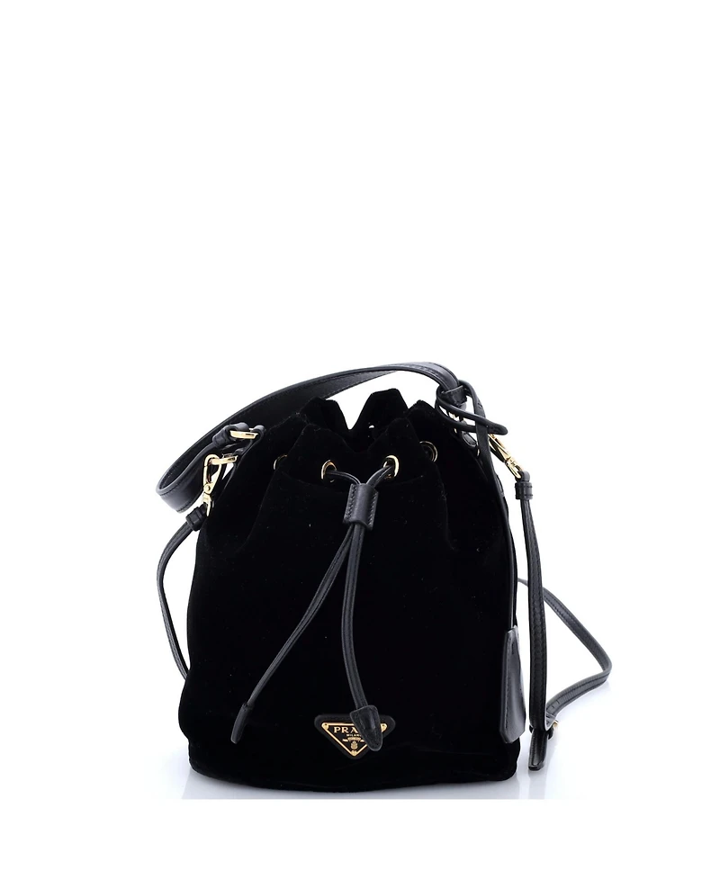 Pre-Owned Prada Mini Top Handle Bucket Bag Velvet