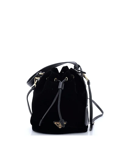 Pre-Owned Prada Mini Top Handle Bucket Bag Velvet