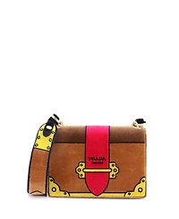 Pre-Owned Prada Small Cahier Shoulder Bag Velvet