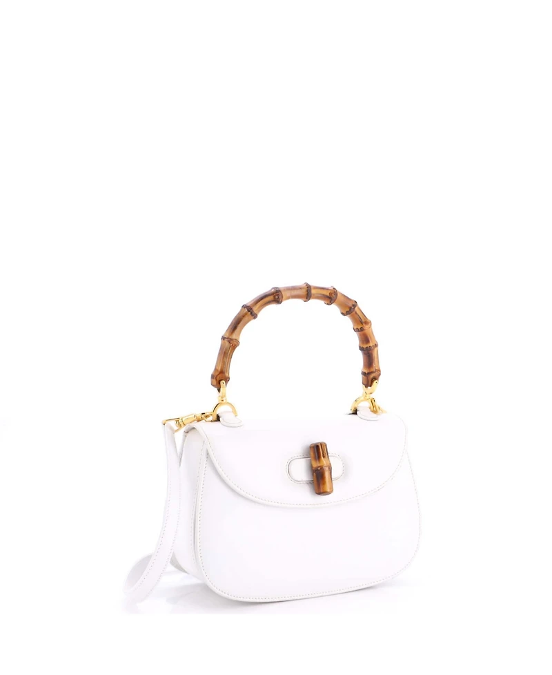 Pre-Owned Gucci Small Bamboo 1947 Top Handle Bag Leather