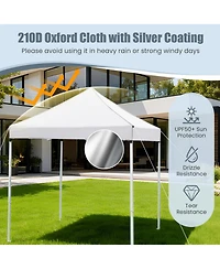 Sugift 6.5 x 6.5 Feet Pop Up Canopy Tent with 4 Sidewalls and Wheeled Bag