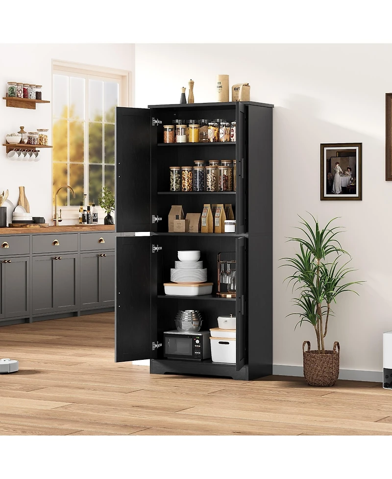 gaomon Freestanding 70" Tall Kitchen Pantry Cabinet, Storage Cabinet for Bathroom, Dining Room, Living Room