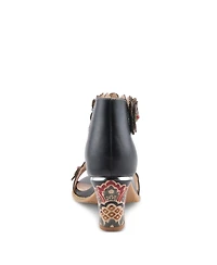 L'Artiste Women s Doublelove Floral Block Heel with Dressy Cushioned Comfort